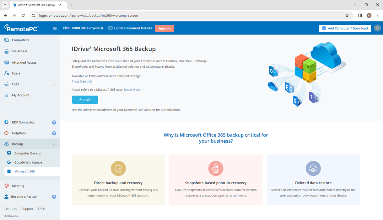 Microsoft Office 365 Backup